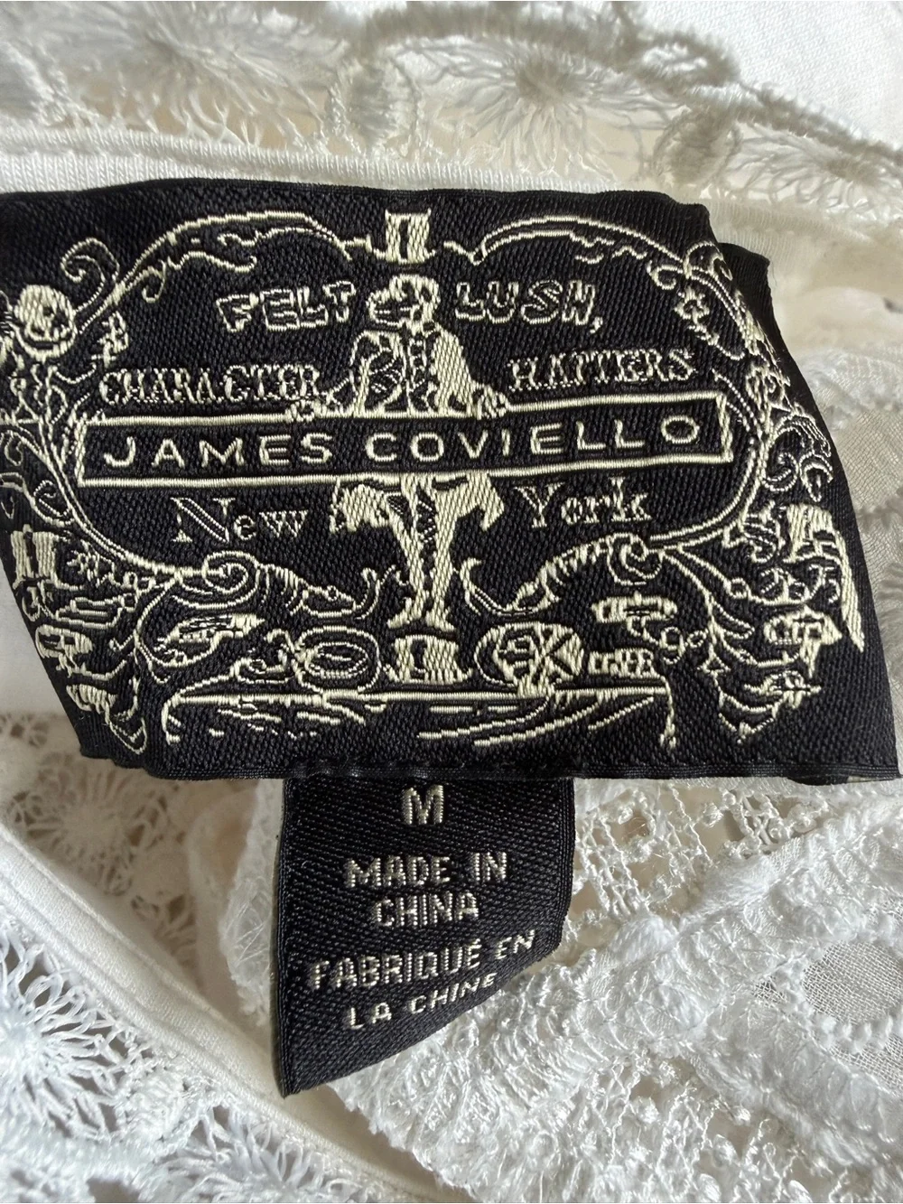 Anthropologie James Coviello Burnham White Eyelet Lace Blouse Top Size M